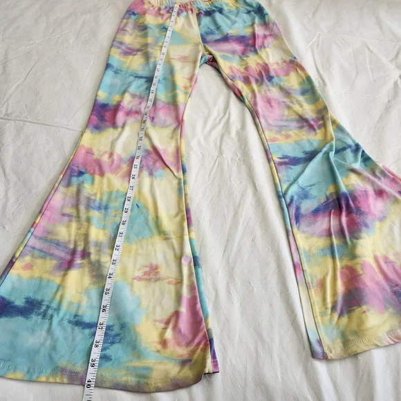 Hot Kiss Multicolor Tie-Dye Kids Flared Pants - Picture 3 of 7
